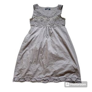 Sz 40 Zero Cotton Dress, lined Lace bodice & trim Tie back Bundle and Save